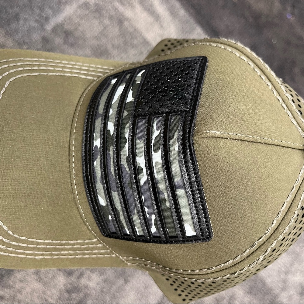 Olive Green Camouflage Patch Cap - image 1